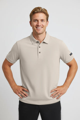 [INFINITECH] TECH POLO - Stone - Tee - Athletifreak | Athletic & Gym Wear, Athleisure