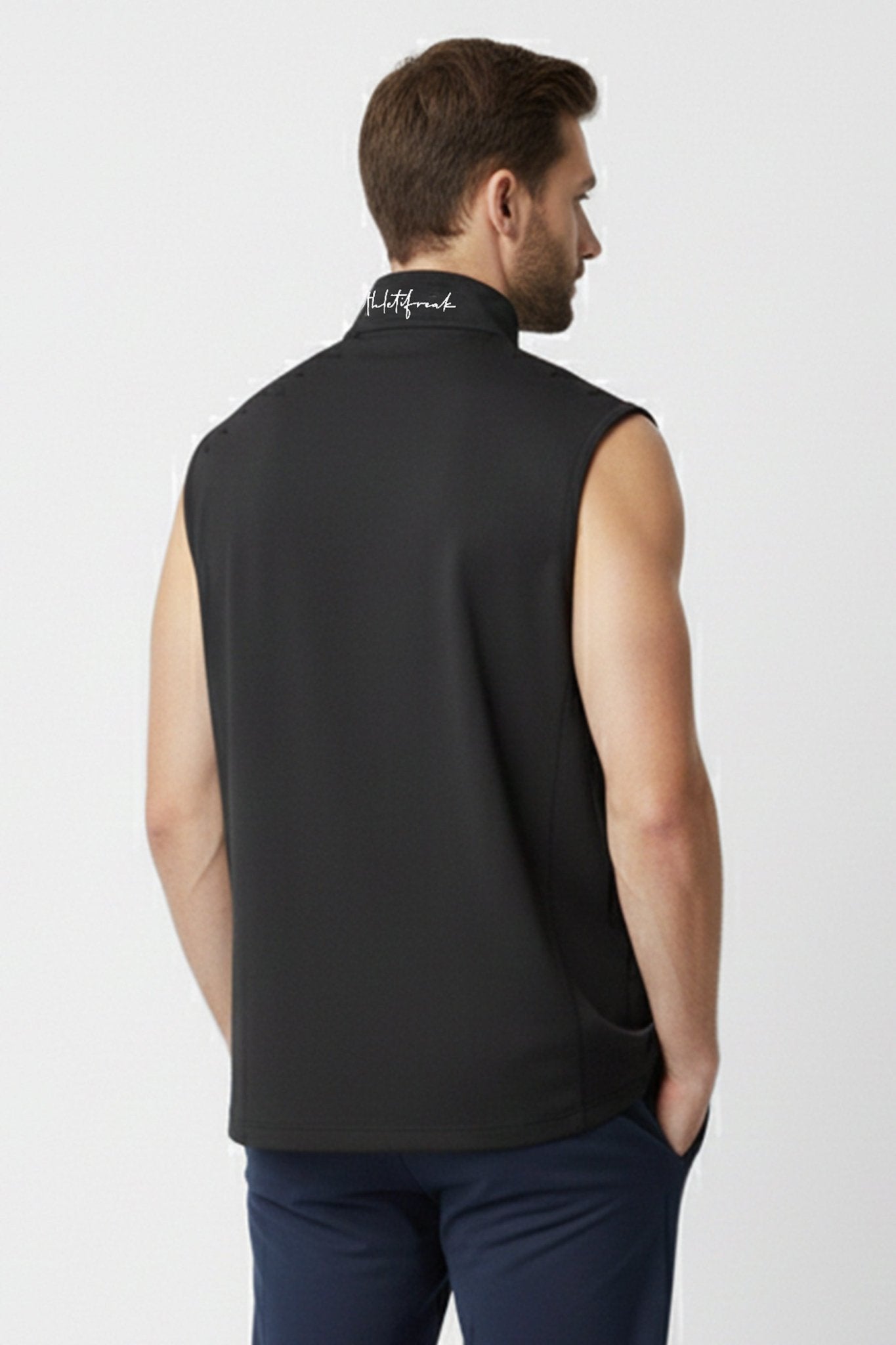 [INFINITECH] Training 1/4 Zip Vest - Black - Quarter Zip - Athletifreak | Athletic & Gym Wear, Athleisure