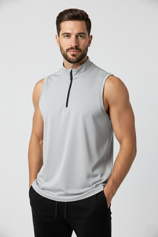 [INFINITECH] TRAINING 1/4 ZIP VEST - Fog - Jacket - Athletifreak | Athletic & Gym Wear, Athleisure