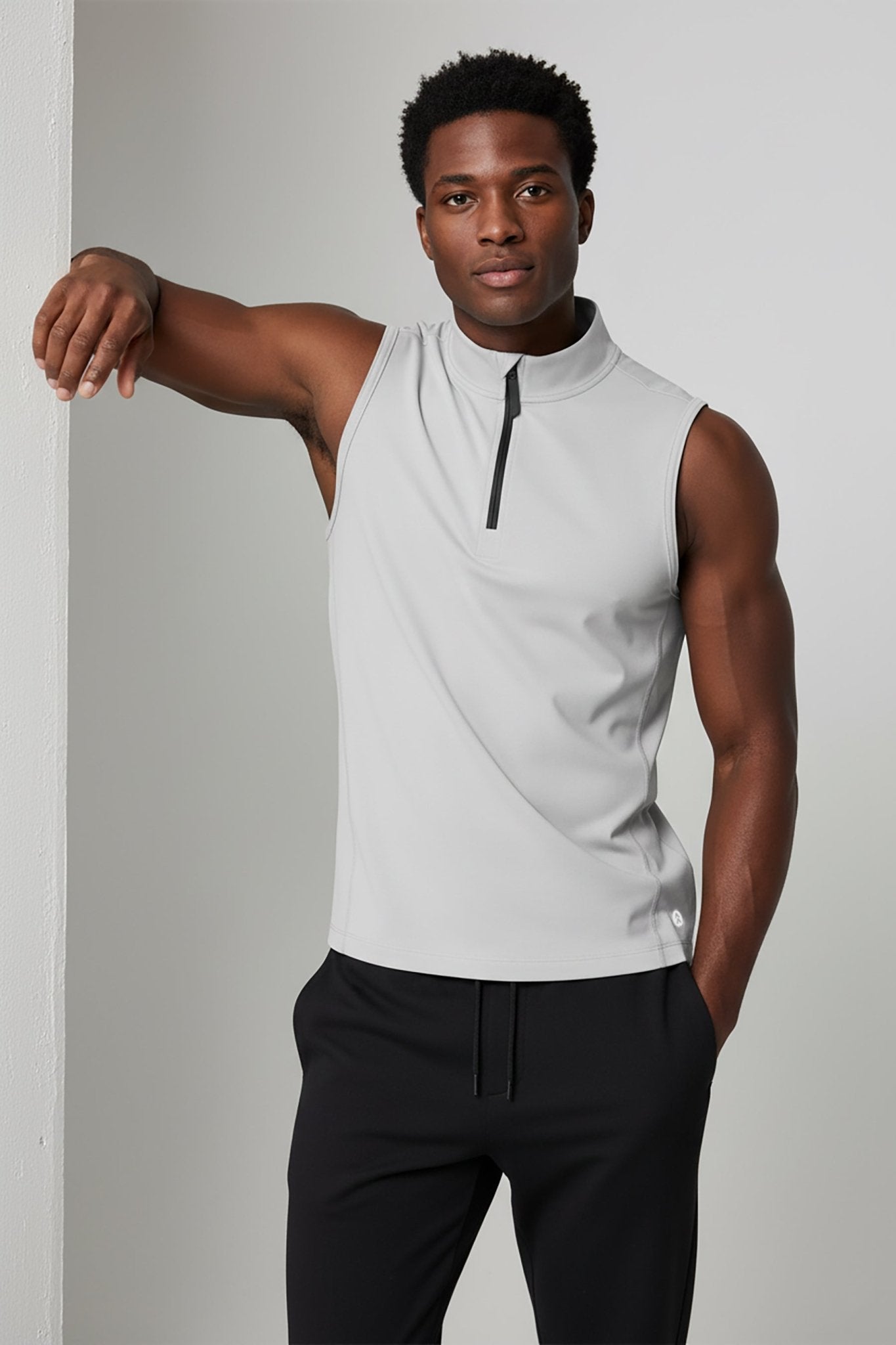 [INFINITECH] TRAINING 1/4 ZIP VEST - Fog - Jacket - Athletifreak | Athletic & Gym Wear, Athleisure