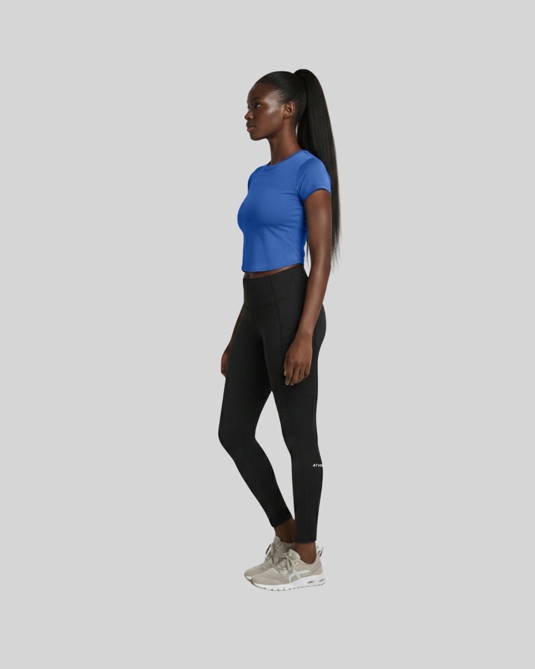 [INFINITECH] Training Crop Tee - Azul - Tee - Athletifreak | Athletic & Gym Wear, Athleisure