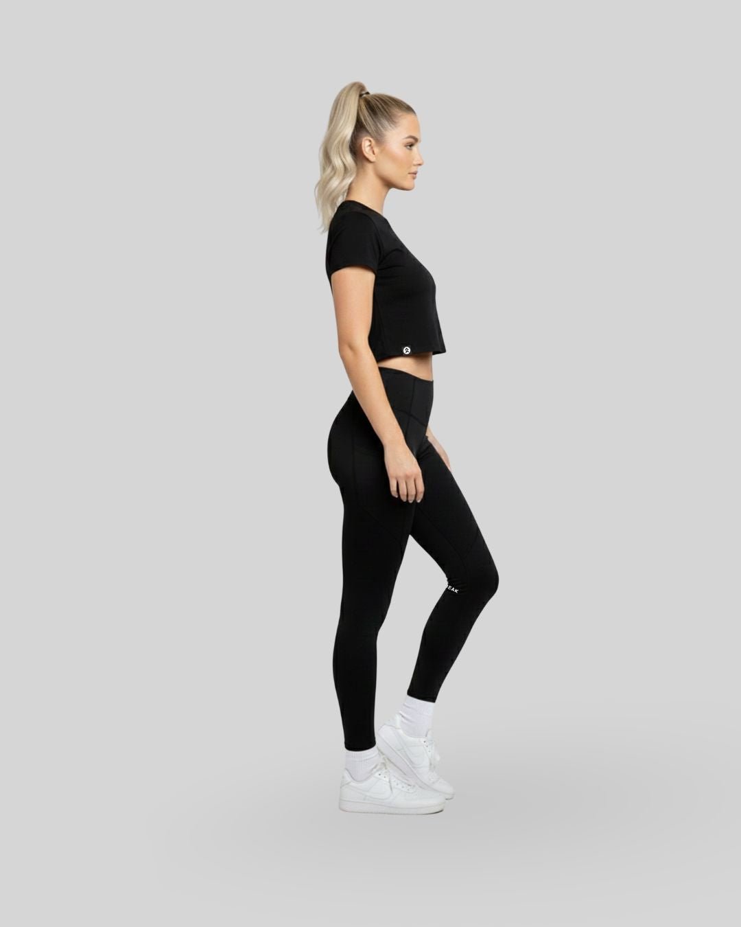 [INFINITECH] Training Crop Tee - Black - Tee - Athletifreak | Athletic & Gym Wear, Athleisure