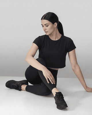 [INFINITECH] Training Crop Tee - Black - Tee - Athletifreak | Athletic & Gym Wear, Athleisure