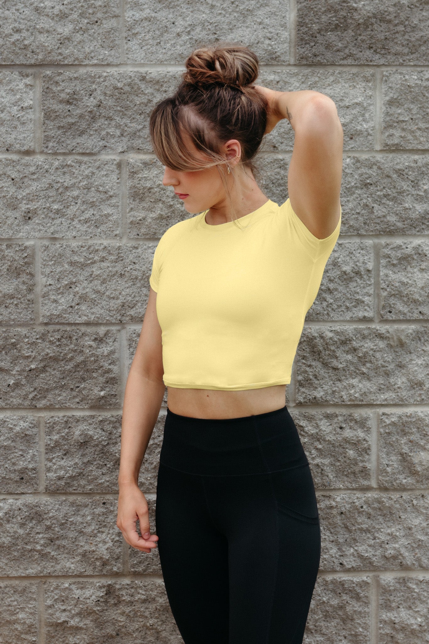 [INFINITECH] Training Crop Tee - Pannacotta - Tee - Athletifreak | Athletic & Gym Wear, Athleisure