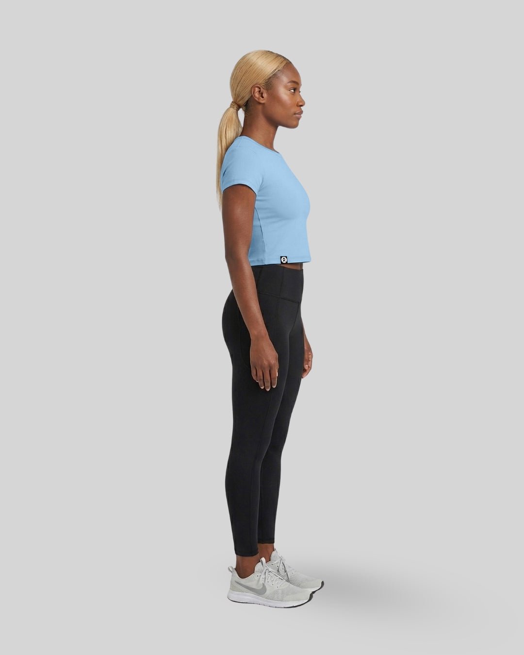 [INFINITECH] Training Crop Tee - Sky - Tee - Athletifreak | Athletic & Gym Wear, Athleisure