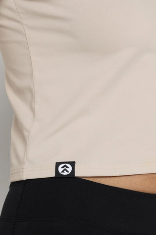 [INFINITECH] Training Crop Tee - Stone - Tee - Athletifreak | Athletic & Gym Wear, Athleisure