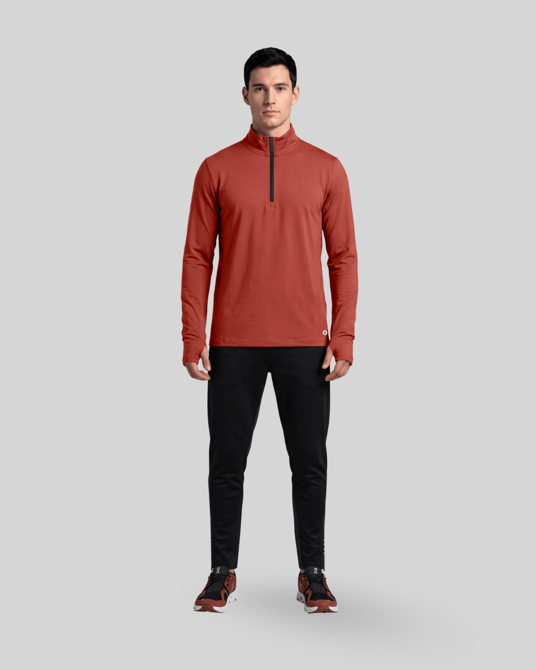 [INFINITECH] Training Half Zip - Brick - Quarter Zip - Athletifreak | Athletic & Gym Wear, Athleisure