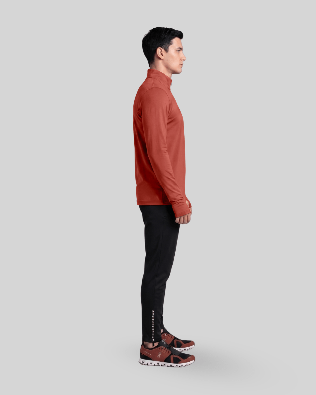 [INFINITECH] Training Half Zip - Brick - Quarter Zip - Athletifreak | Athletic & Gym Wear, Athleisure