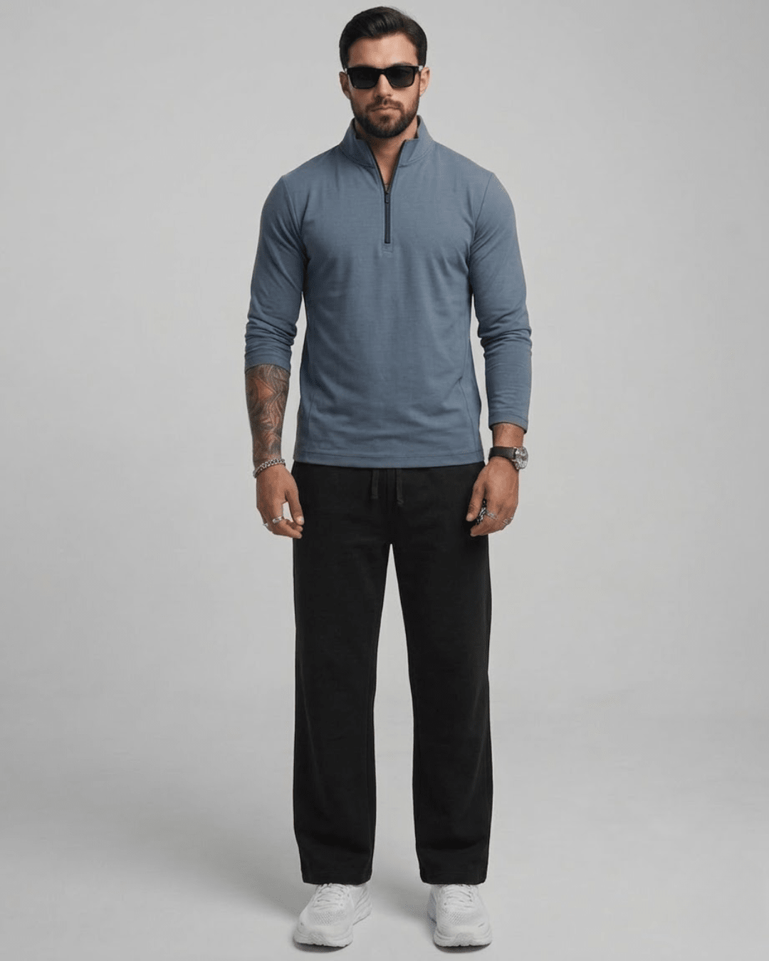 [INFINITECH] Training Half Zip - Cloud - Quarter Zip - Athletifreak | Athletic & Gym Wear, Athleisure