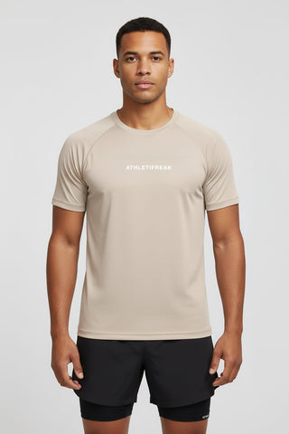 [INFINITECH] Training Tee - Stone - Tee - Athletifreak | Athletic & Gym Wear, Athleisure