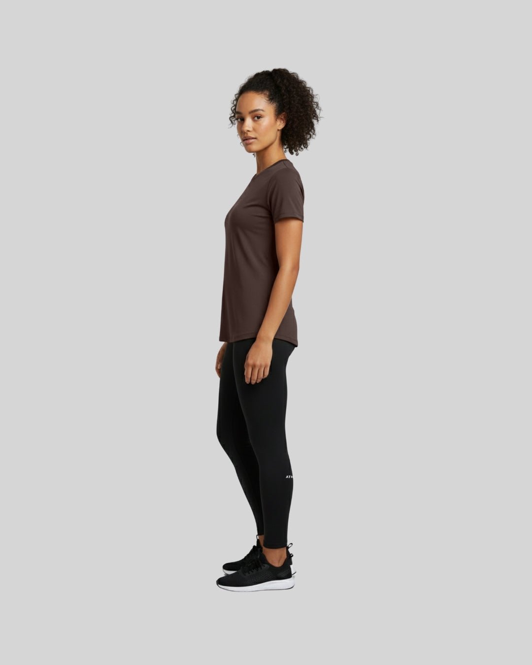 [INFINITECH] Training Tee Womens - Espresso - Tee - Athletifreak | Athletic & Gym Wear, Athleisure