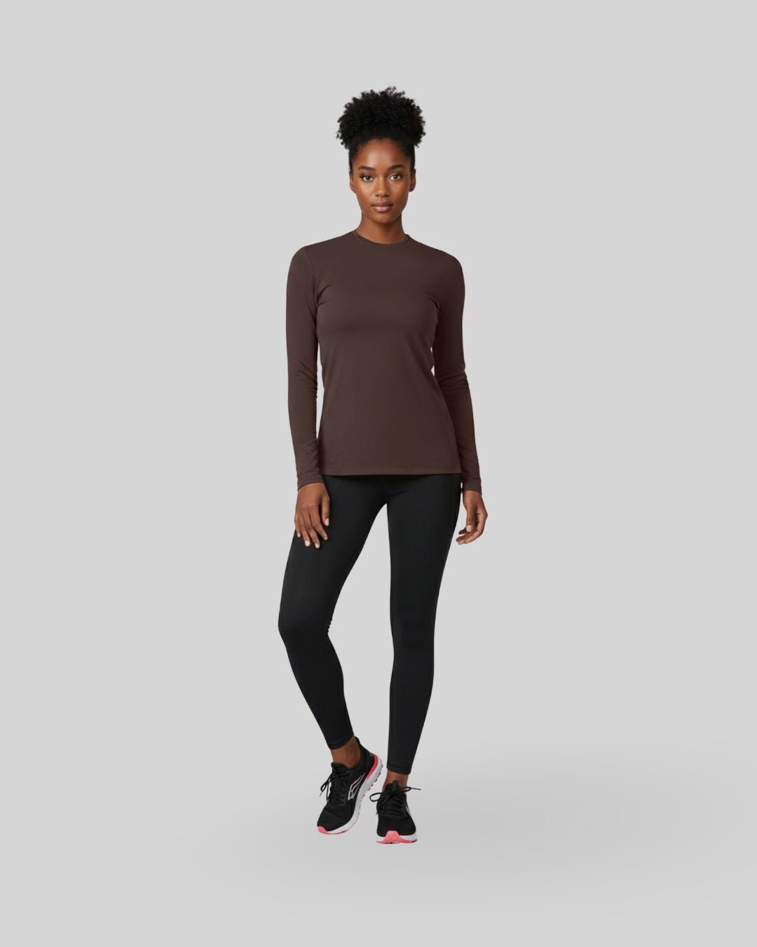 [INFINITECH] Womens Training Long Sleeve - Espresso - Long Sleeve - Athletifreak | Athletic & Gym Wear, Athleisure
