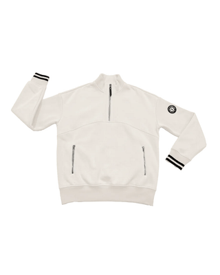 [ULTRALUX] 1/4 Zip Sweatshirt - Ivory - Jacket - Athletifreak | Athletic & Gym Wear, Athleisure