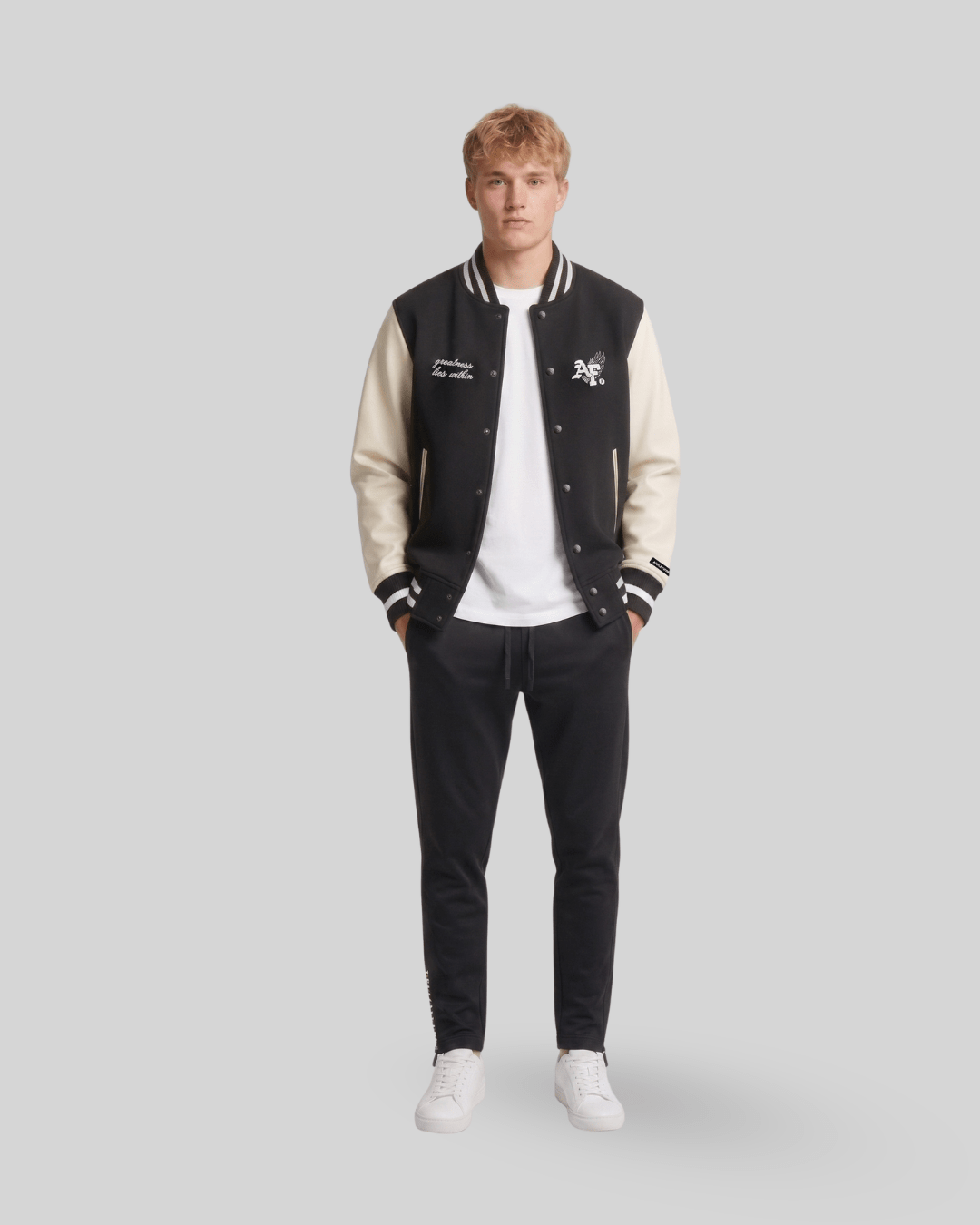 Men's Letterman Jacket - Black - Jacket - Athletifreak | Athletic & Gym Wear, Athleisure