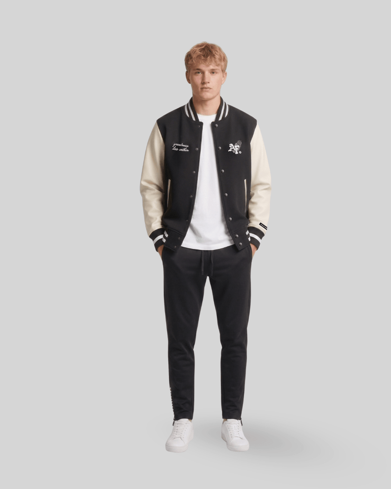 Men's Letterman Jacket - Black - Jacket - Athletifreak | Athletic & Gym Wear, Athleisure