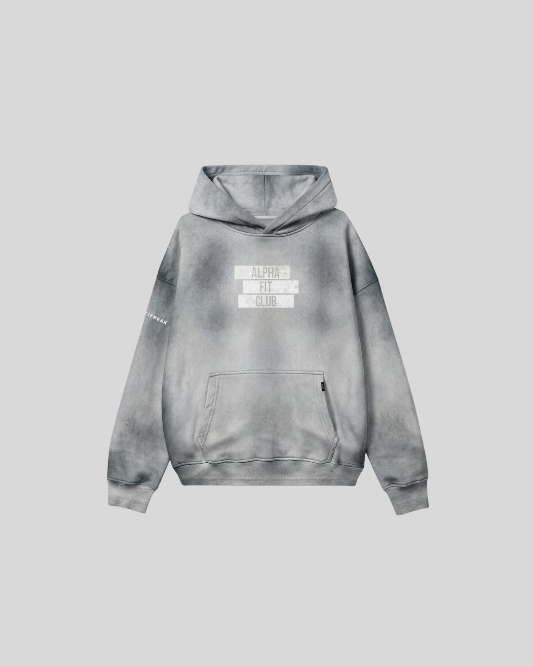 [SPORTIV] Ice Dye Crop Hoodie - Grey