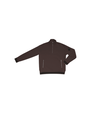 [ULTRALUX] 1/4 Zip Sweatshirt -  Espresso