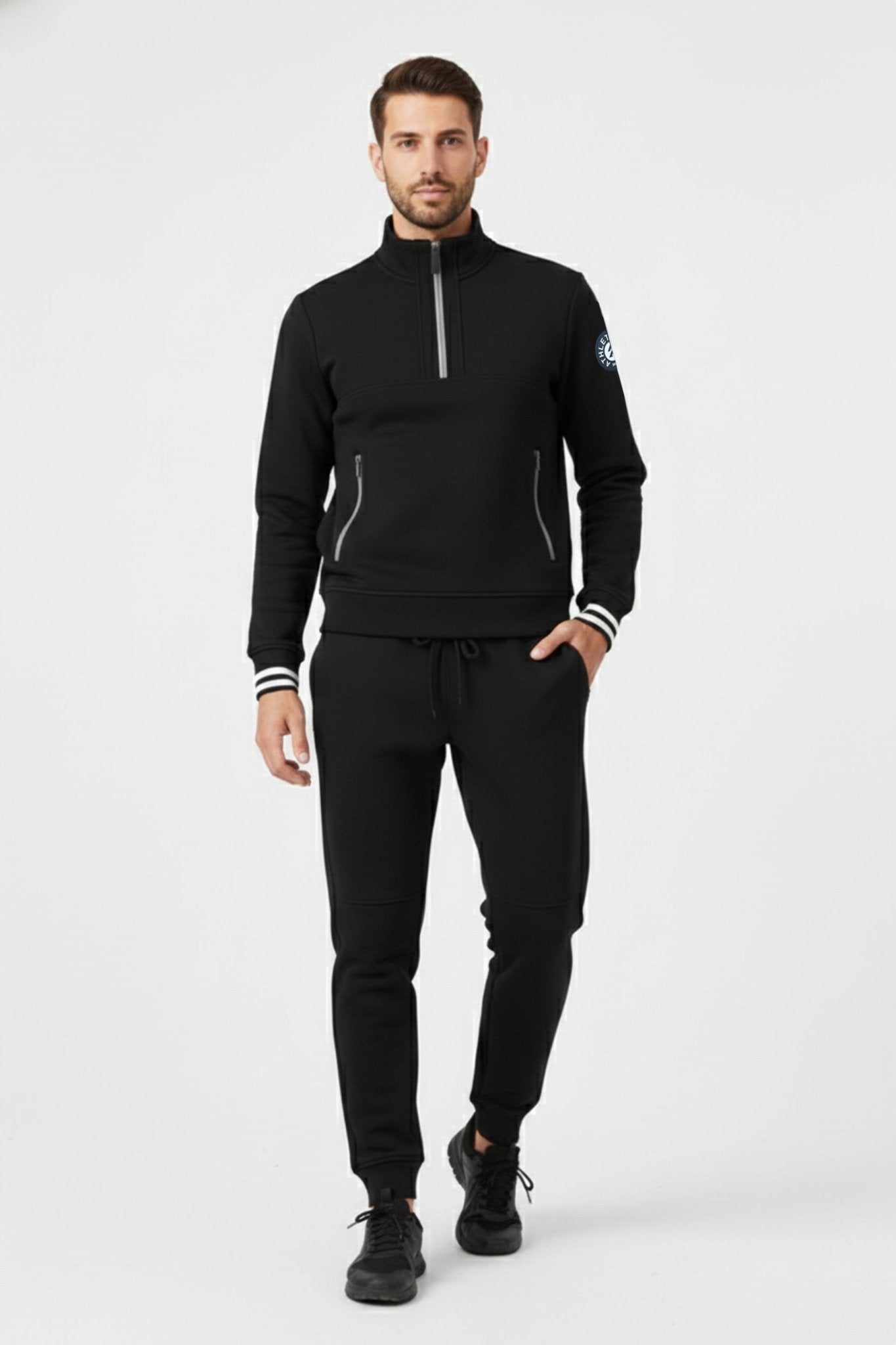 [ULTRALUX] 1/4 Zip Sweatshirt - Black - Jacket - Athletifreak | Athletic & Gym Wear, Athleisure