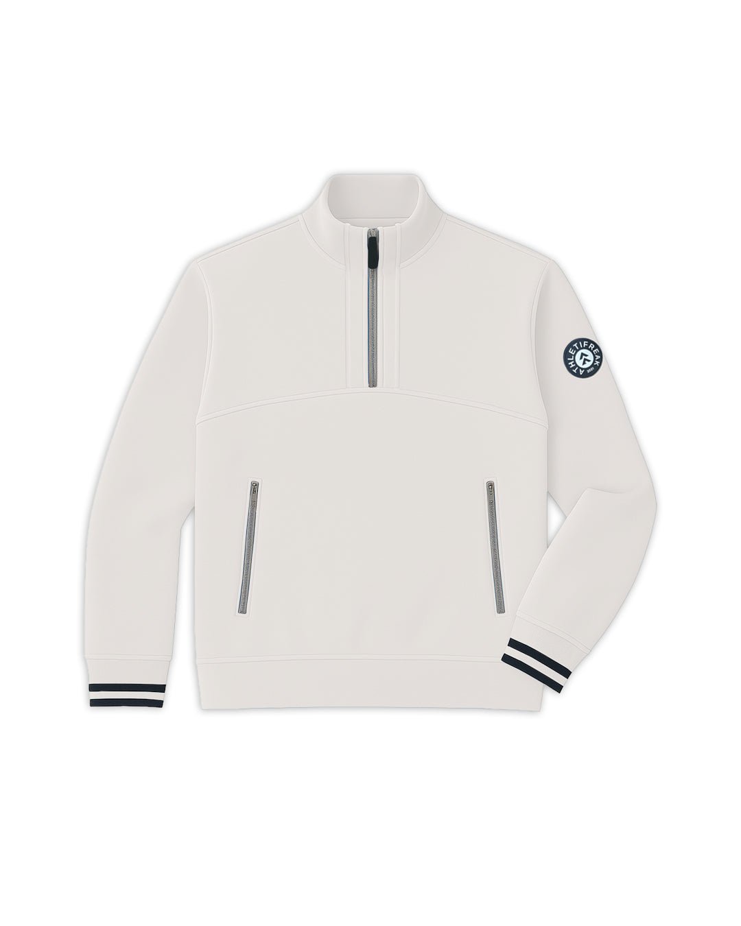 [ULTRALUX] 1/4 Zip Sweatshirt - Ivory - Jacket - Athletifreak | Athletic & Gym Wear, Athleisure
