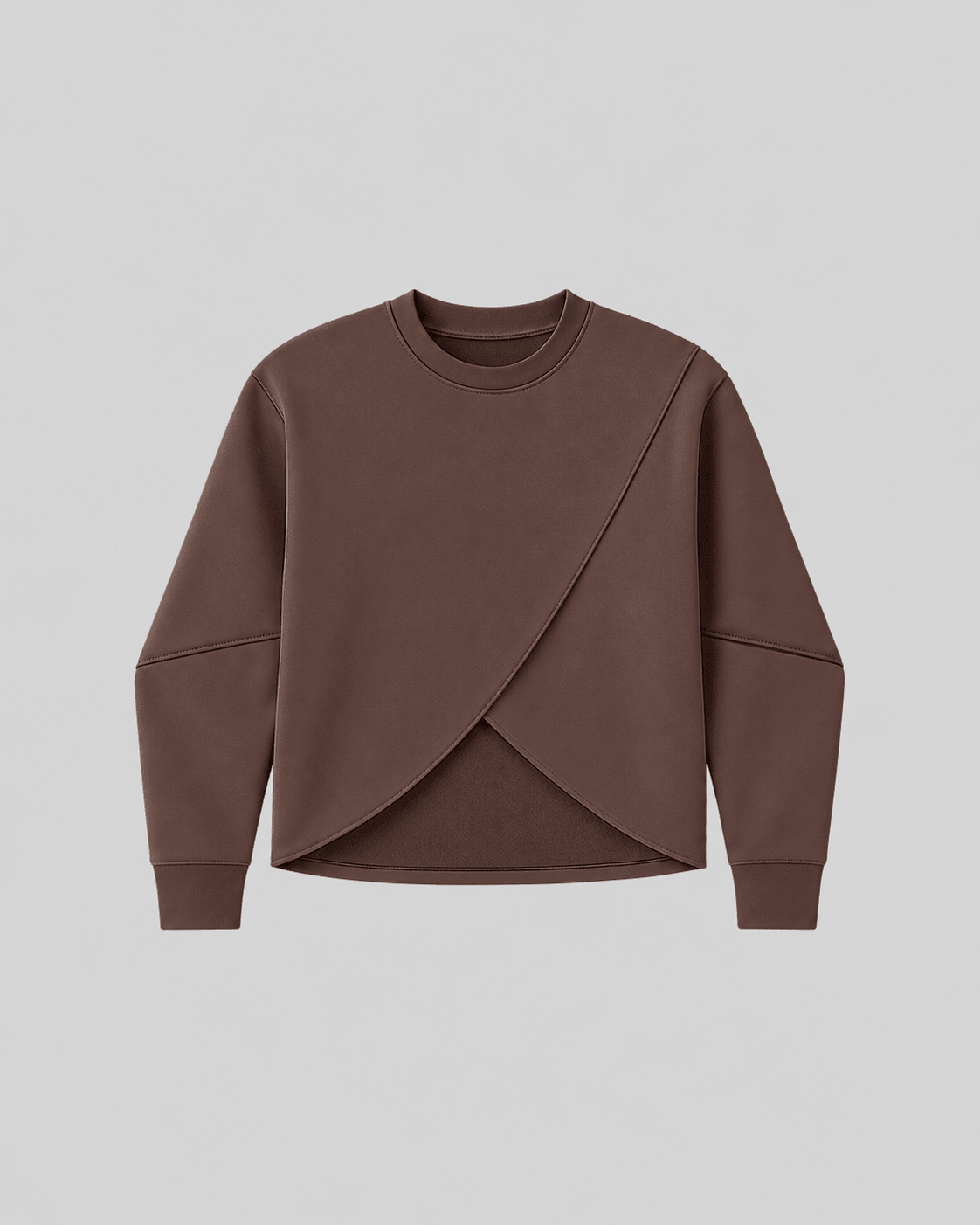 [ULTRALUX] Crossover Sweatshirt - Espresso - Sweatshirts - Athletifreak | Athletic & Gym Wear, Athleisure