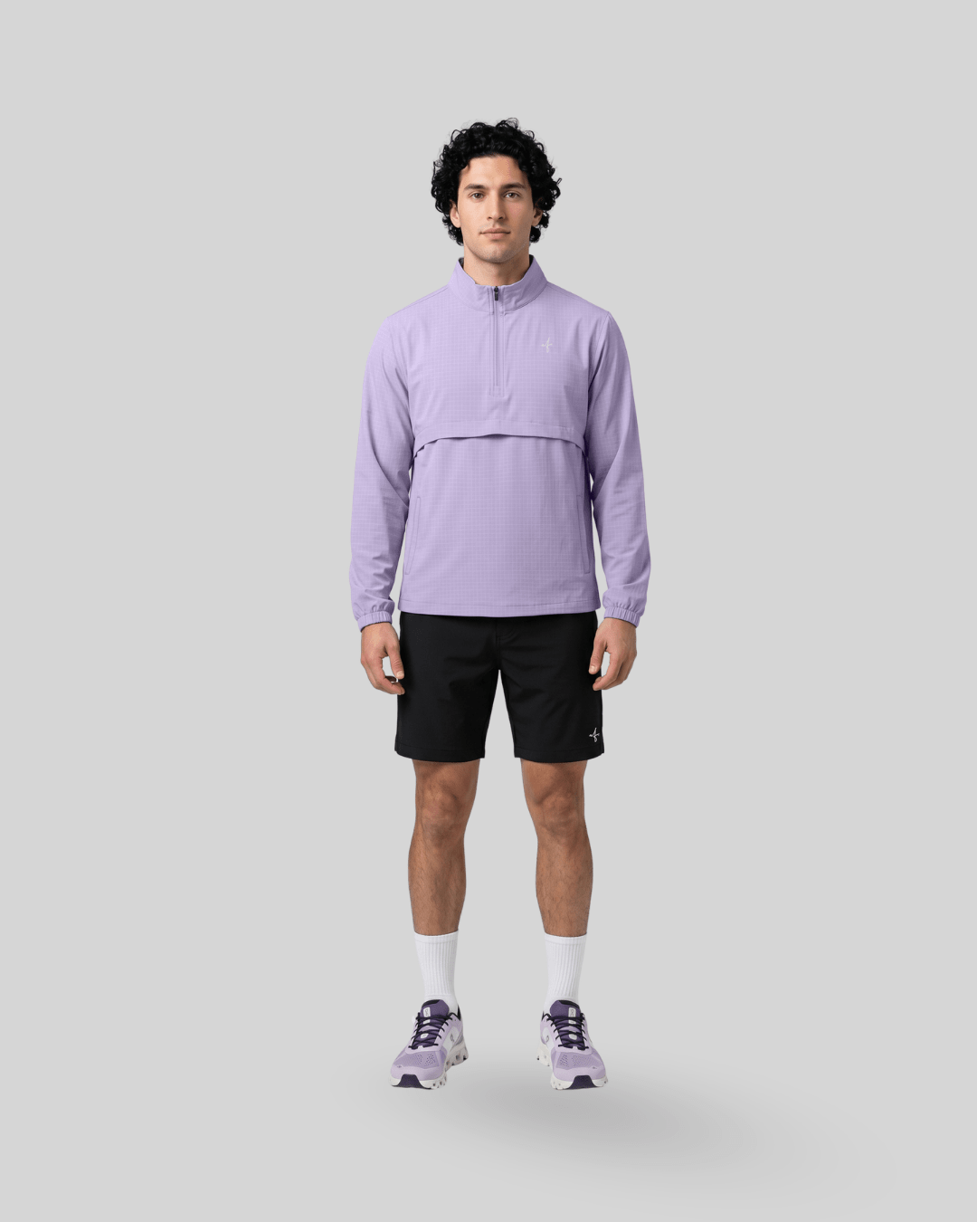 [VENTUS] Men's Ace Half Zip Jacket: Lilac - Quarter Zip - Athletifreak | Athletic & Gym Wear, Athleisure