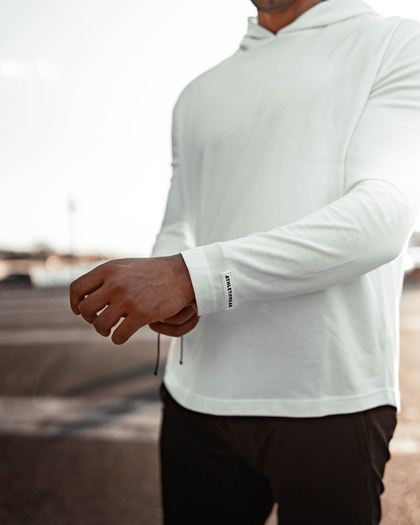 [HYBRID] Tech Hoodie - White - Hoodie - Athletifreak | Athletic & Gym Wear, Athleisure