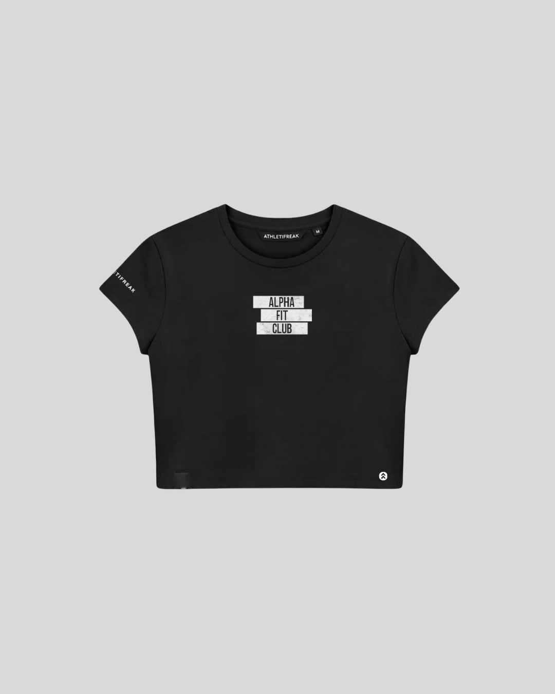 [AIRTECH] Black Training Crop Tee - Black