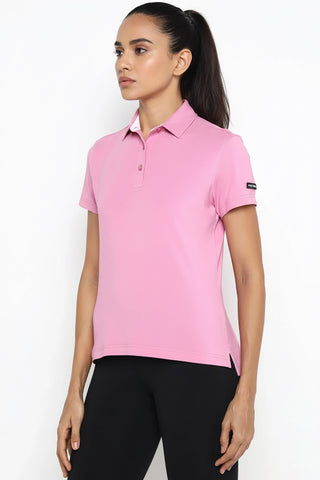 Women's [INFINITECH] Tech Polo - Blush - Tee - Athletifreak | Athletic & Gym Wear, Athleisure