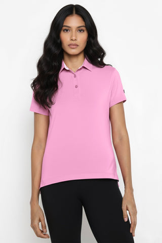 Women's [INFINITECH] Tech Polo - Blush - Tee - Athletifreak | Athletic & Gym Wear, Athleisure