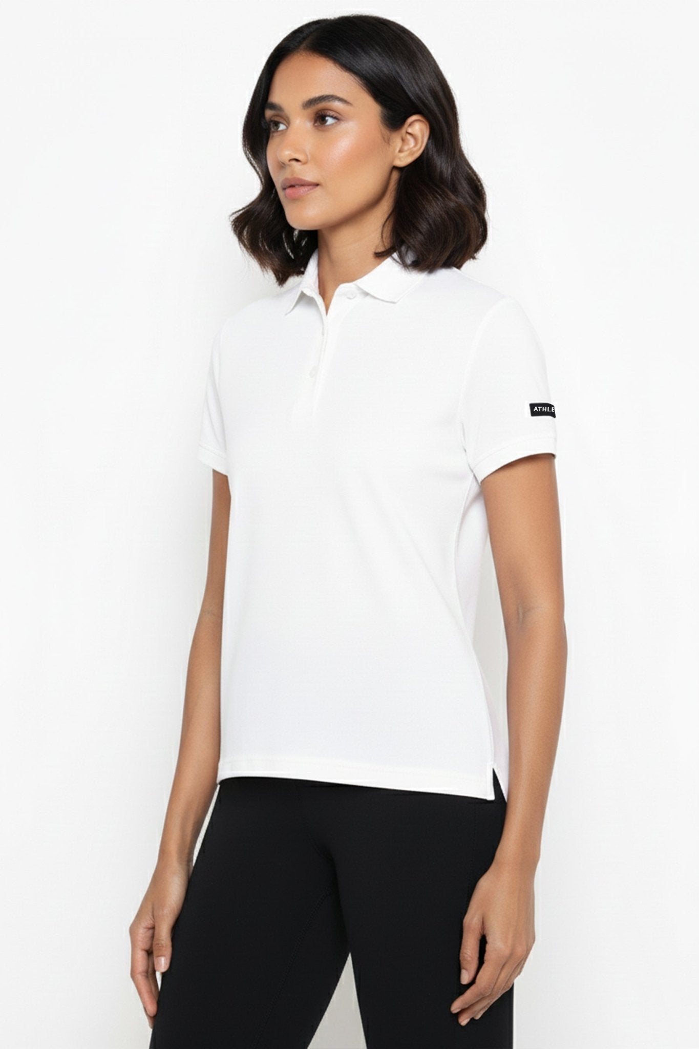 Women's [INFINITECH] Tech Polo - White - Tee - Athletifreak | Athletic & Gym Wear, Athleisure