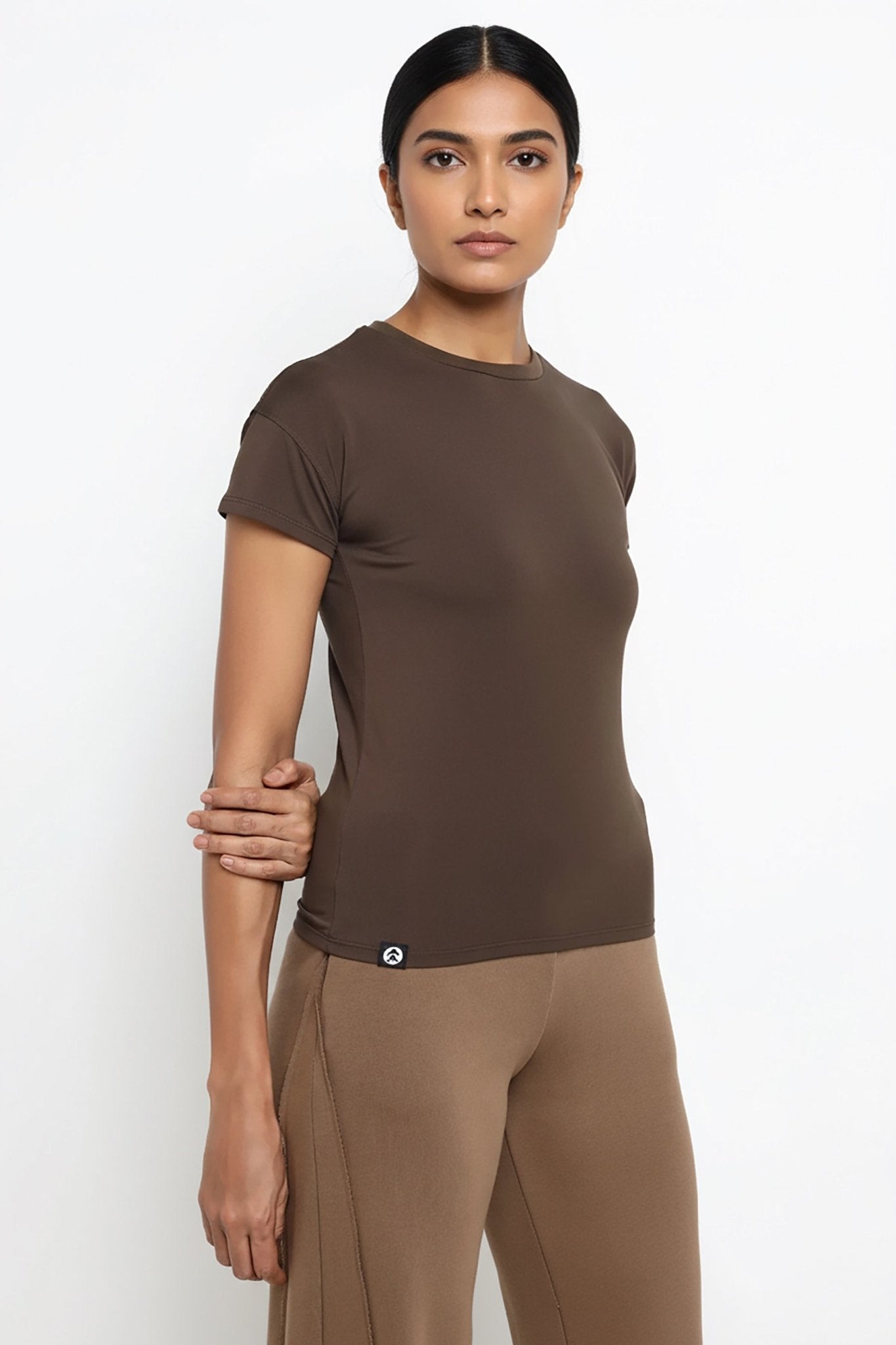 Women's [INFINITECH] Training Tee - Espresso - Tee - Athletifreak | Athletic & Gym Wear, Athleisure
