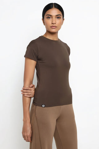 Women's [INFINITECH] Training Tee - Espresso - Tee - Athletifreak | Athletic & Gym Wear, Athleisure
