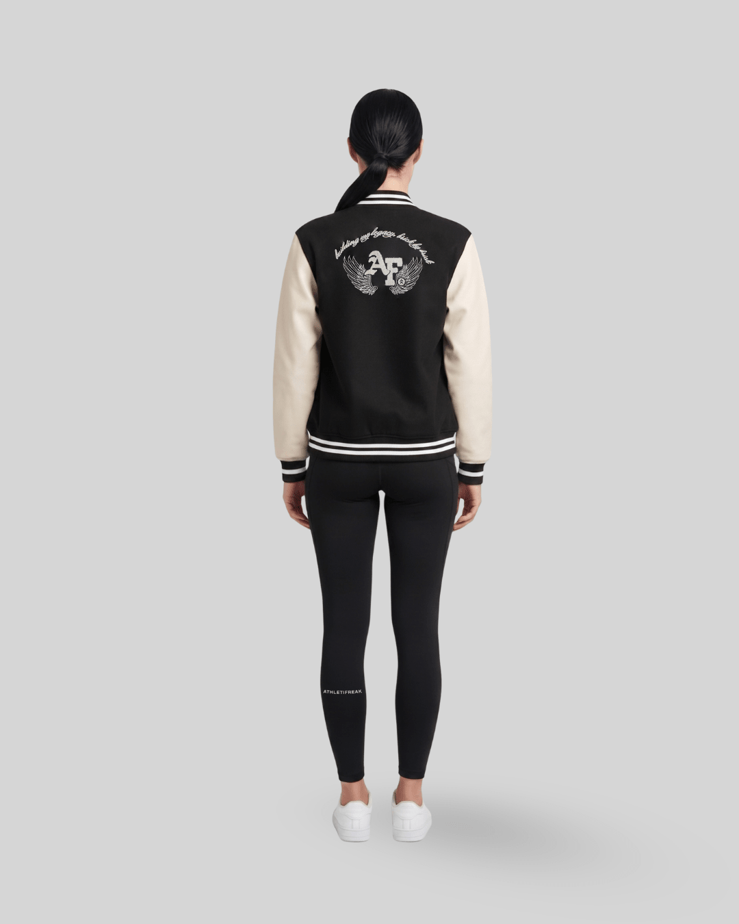Women's Letterman Jacket - Black - Jacket - Athletifreak | Athletic & Gym Wear, Athleisure