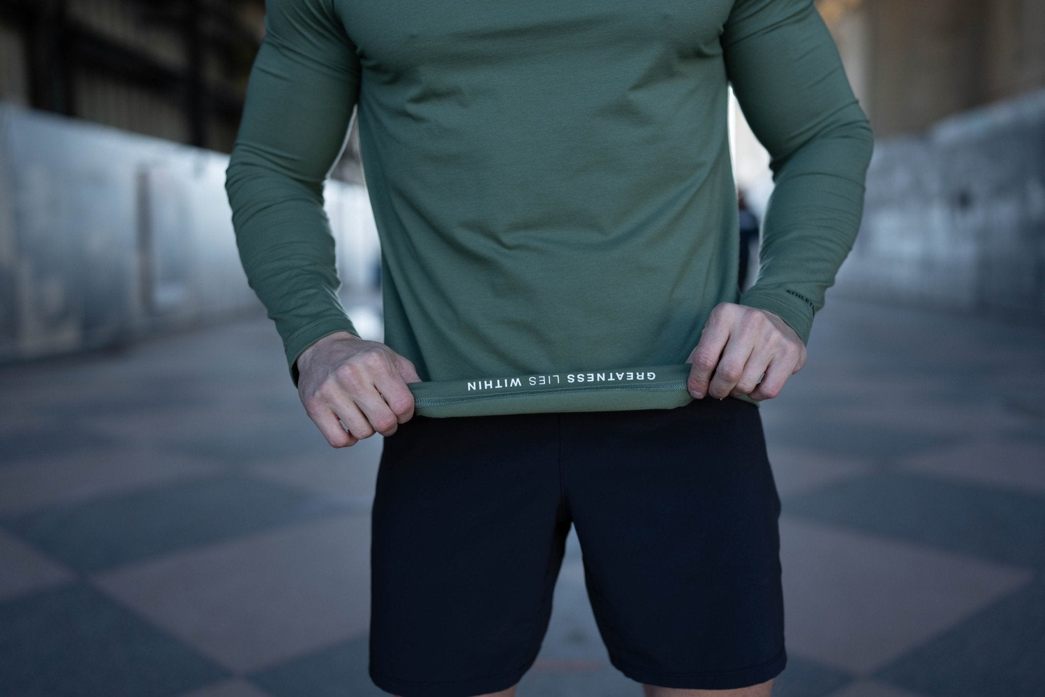 [INFINITECH] Training Long Sleeve - Olive - Tee - Athletifreak | Athletic & Gym Wear, Athleisure