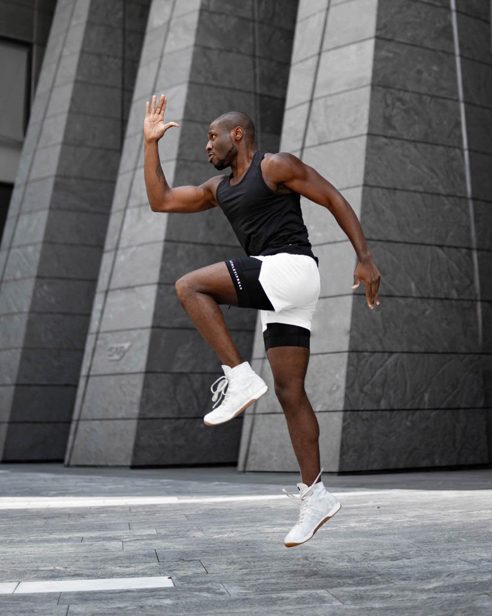 [CORE] Training Shorts 4" - White/Black - Shorts - Athletifreak | Athletic & Gym Wear, Athleisure