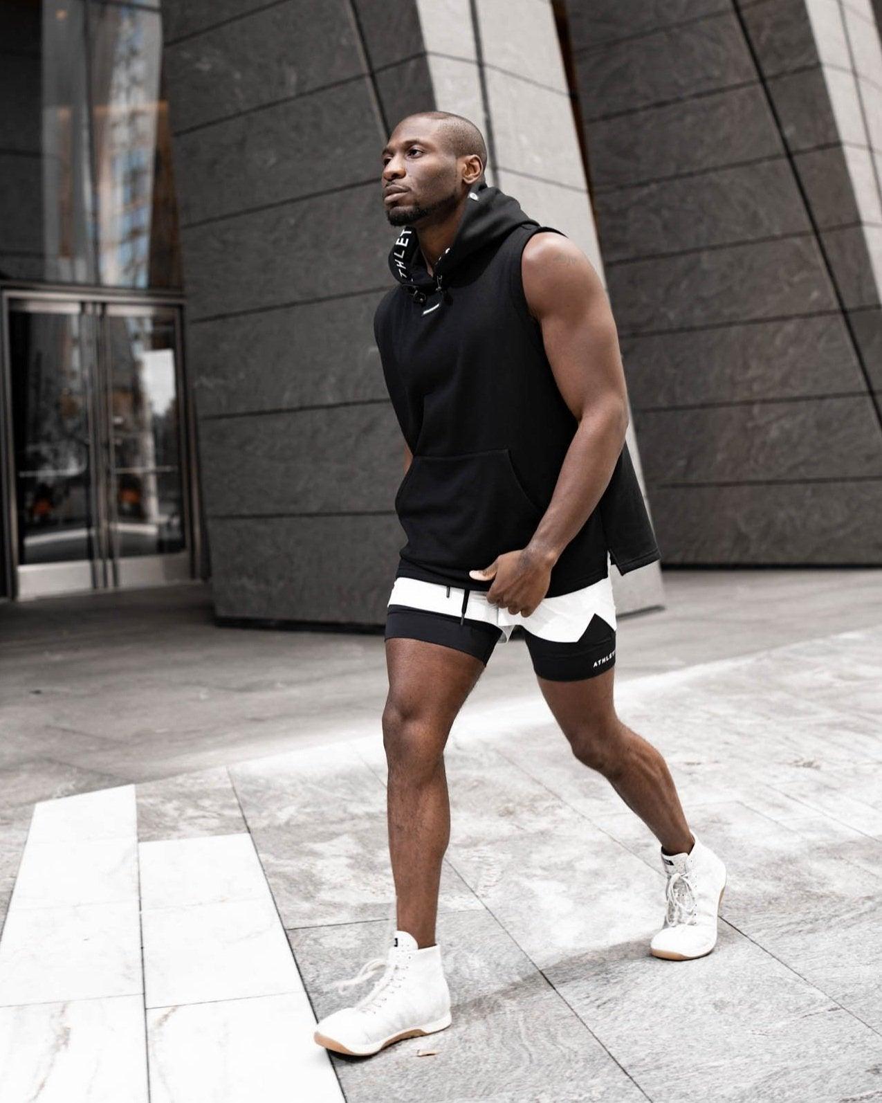 [CORE] Training Shorts 4" - White/Black - Shorts - Athletifreak | Athletic & Gym Wear, Athleisure